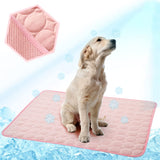 MeiLiMiYu Washable Dog Cooling Mat Ice Silk Pet Self Cooling Pad Blanket for Indoor & Outdoor Car Seats