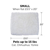 Furhaven Self-Warming Cat Bed for Indoor Cats, 4-Beds-in-1 & Washable - Plush Long Faux Fur Convertible Cuddler - Silver, Small