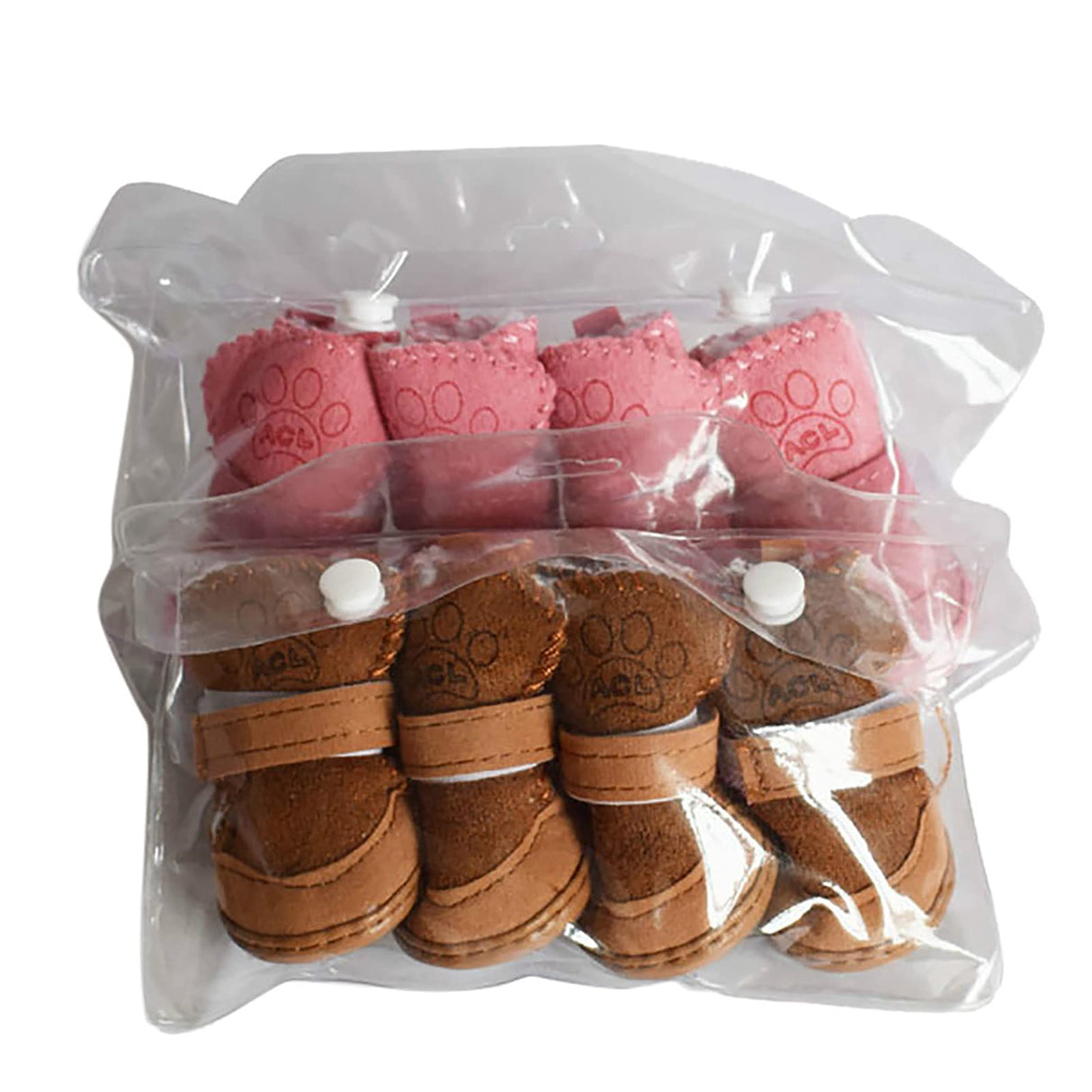 Small Dog Winter Booties, Cold Weahter Dog Shoes for Small Dogs, Boots for Cats, Yorkie, Chihuahua Cozy Boots Pink Size 2