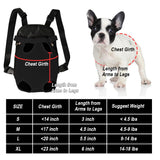 FEimaX Dog Carrier Backpack Pet Legs Out Front Cat Travel Bag, Adjustable Puppy Backpacks Carriers Hands-Free for Small Medium Dogs Cats Hiking Traveling Camping Daily Walking (Medium, Black)