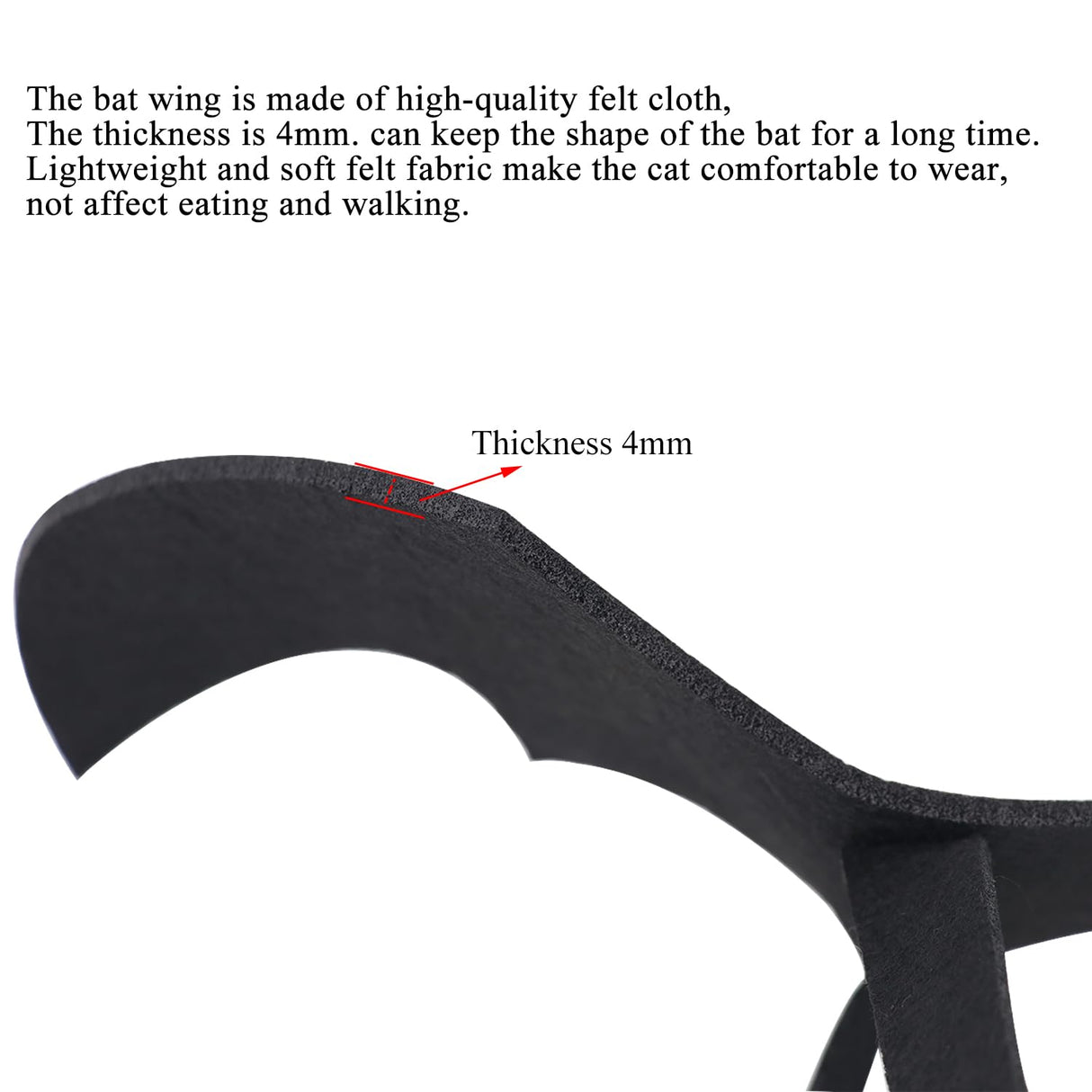 QIYADIN Pet Cat Bat Wings for Halloween Party Decoration, Dog Cosplay Bat Costume,Puppy and Cat Dress Up Accessories (Black, Small)