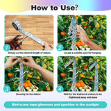 Hutisyoe Bird Scare Tape Ribbon(524FT) - Reflective Tape for Birds - Keep Birds Away Outdoor - Scare Tape for Bird Control - Double Side Ribbon, Scare Geese, Pigeon, Duck, Woodpecke - Yard Decoration