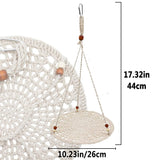 WEVONIGU Birds Hammock Bearded Dragon Rest Bed Habitats Supplies Climbing Terrarium for Lizard Leopard Gecko Parakeet Cockatiel Rats Hamster Squirrel Chameleon (Off-White)