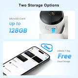 AMOROM Indoor Security Camera 360° with Pan/Tilt, Pet Dog Baby Monitor, 1080P HD Night Vision, Motion Detection, 2-Way Talk, Alexa & Google Home Compatible (2.4GHz WiFi)