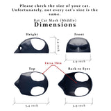 Black BatCat Cosplay Mask for Cats – Extra Thick Durable Pet Costume, Comfortable Halloween Apparel, Funny Superhero Hat, Catman Mask, Handmade Cat Outfit (Medium)