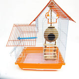 Tfwadmx Coconut Hide with Ladder, Natural Fiber Hanging Birdhouse Cage, Bird Shell Breeding Nest for Parrot, Parakeet, Lovebird, Finch, Canary (2 Pcs)