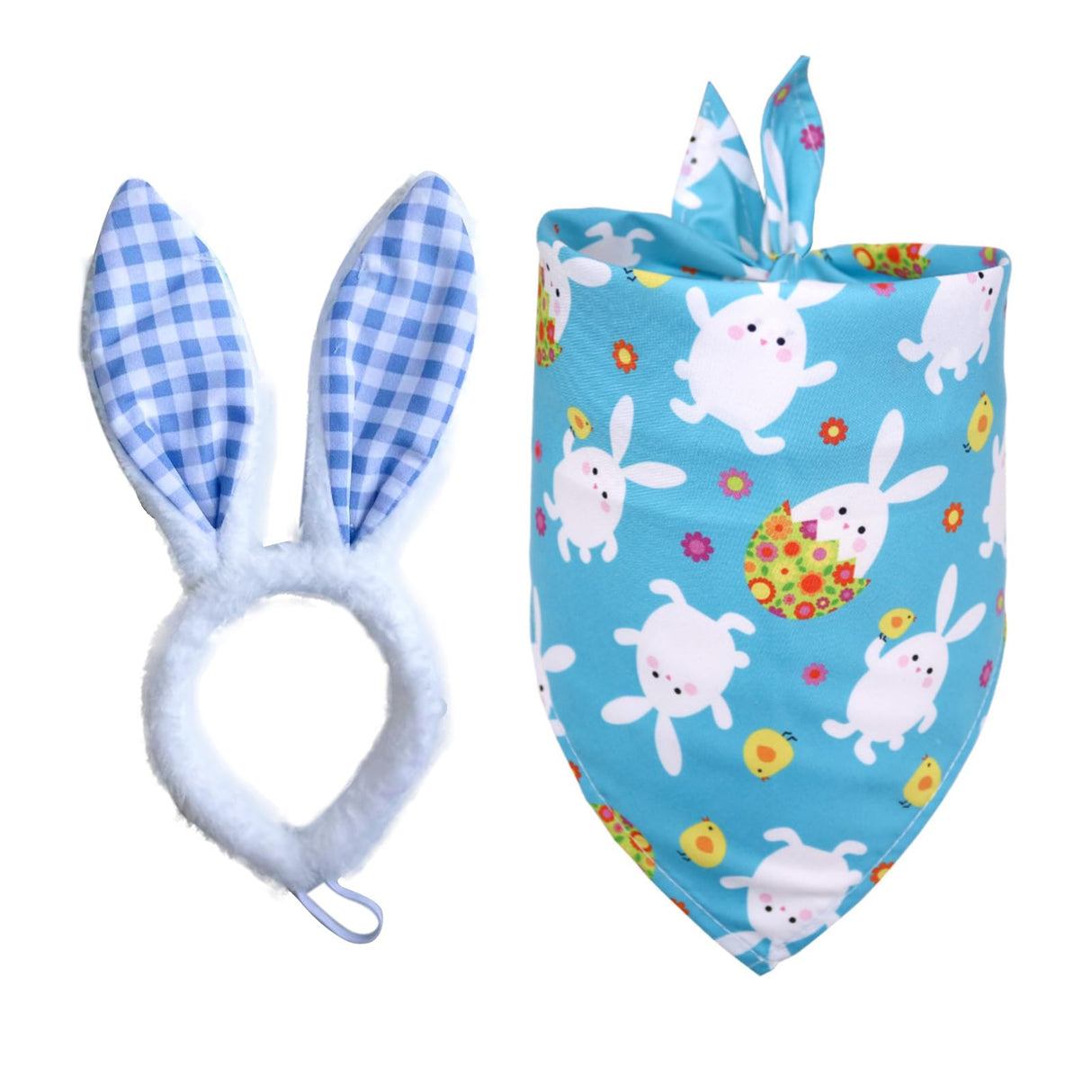 choyaxo Dog Easter Costume Including Bunny Ears Headband Bandana