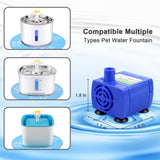 Comsmart Pet Water Fountain Pump, Upgraded Auto Power Off Cat Fountain Pump Replacement, Cat Fountain Water Bowl Inside Replacement Motor DR-DC160 for Pet Drinking Fountain Cat Dog Water Dispenser