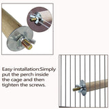 Tfwadmx 8 PCS Parakeet Perch Bird Stand Toy Natural Wood Platform Grinding Nail Cage Accessories for Small Birds Cockatiels Lovebirds Budgie Parrots