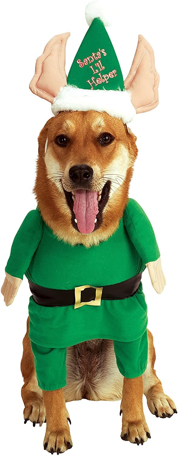 Rubie's Christmas Collection Santa's Little Helper Elf Pet Costume, Large