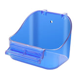 Acrylic Hanging Bird Bath Bird Caged Parrot Bathing Tub, Bird Cage Accessory Bathing Tub Bath for Small Brids Parakeet Canary Budgerigar Lovebirds (with Fixing Screws)(1PCS Blue)