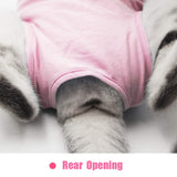 Cat Professional Recovery Suit for Abdominal Wounds and Skin Diseases, E-Collar Alternative for Cats and Dogs, After Surgey Wear Anti Licking, Recommended by Vets（Pink,L