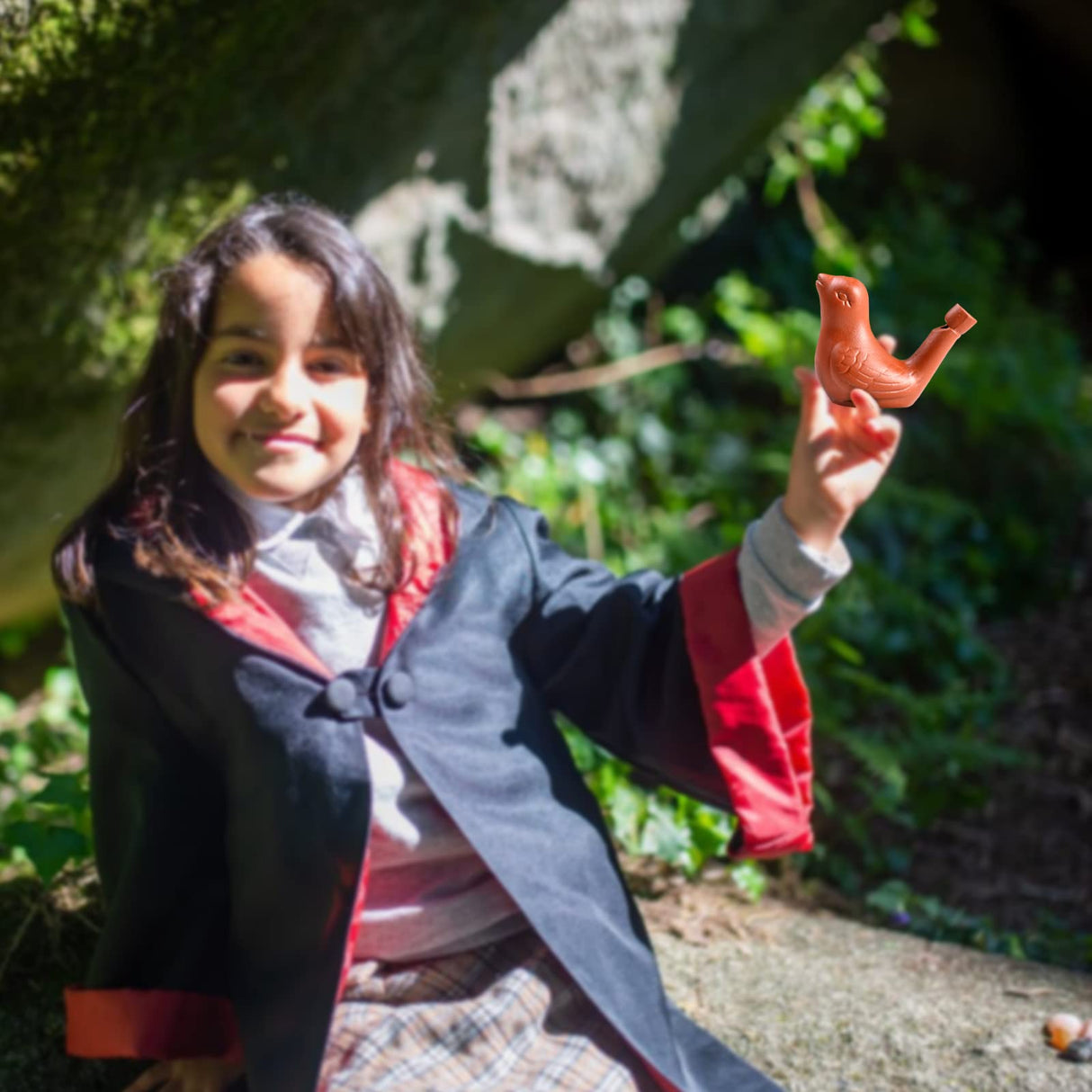 2Pcs Bird Water Whistles - Warbler Bird Caller, Purple Clay Pottery, Outdoor Accessories