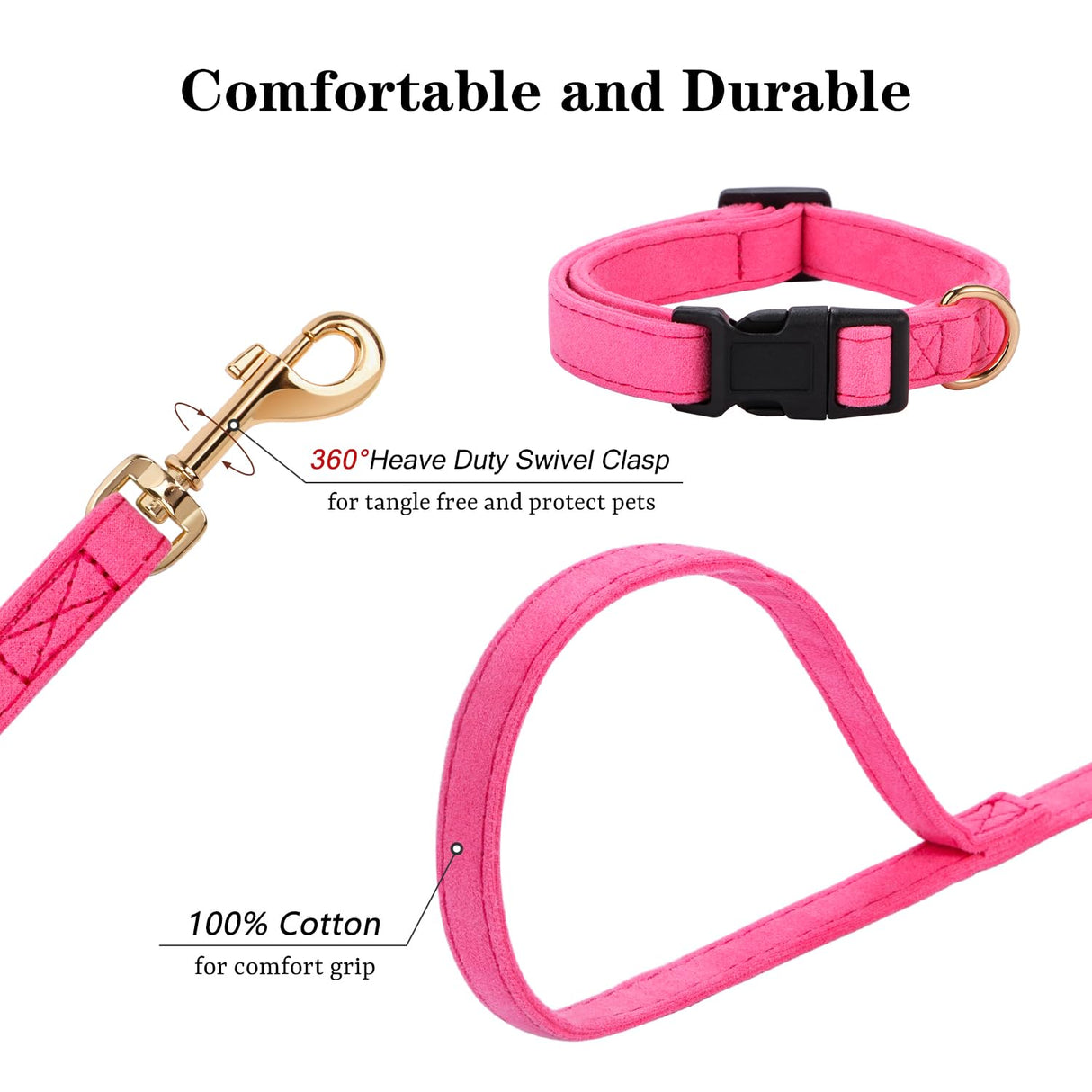No Pull Dog Harness- Lightweight, Soft, Adjustable Small Harness Collar and Leash Set, Suitable for Cats Puppy Small and Medium-Sized Dog Outdoor Training and Running (hotpink, XXS)