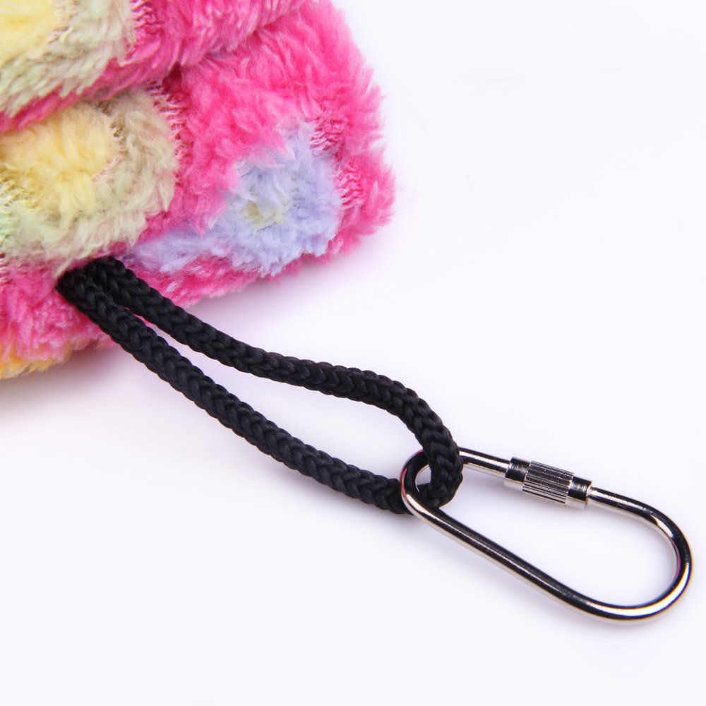 Vktech® Plush Snuggle Bird Hammock Hanging Snuggle Cave Happy Hut Bird Parrot Hideaway Size M (23.5 * 22cm) (Pink)