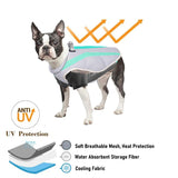 Dog Cooling Coat Dog Shirts Summer Clothes Lightweight Jacket with Evaporative Cool Adjustable Pet Harness for Large Dogs for Outdoor Walking
