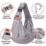 FDJASGY Small Dog Sling Cat Carrier Adjustable Strap Hands Free Reversible Pet Puppy Travel Bag Backpack for Outdoor Travel