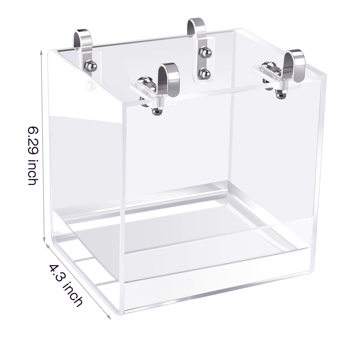 Saderoy Bird Bath Cage, No-Leakage Bird Bathtub with Hanging Hooks Cage Accessory for Small Bird Parrots Lovebirds Canary Portable Shower