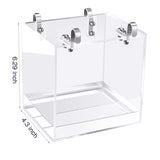 Saderoy Bird Bath Cage, No-Leakage Bird Bathtub with Hanging Hooks Cage Accessory for Small Bird Parrots Lovebirds Canary Portable Shower