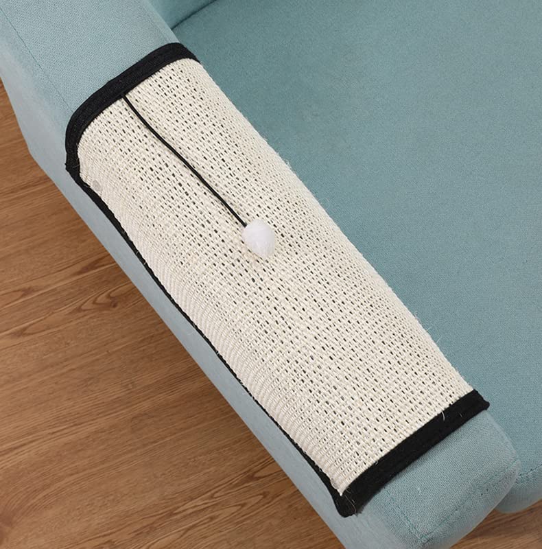 HAOZAIKEJI Cat Scratcher Mat Sofa Protector Natural Sisal Cat Scratching Mat Cat Scratch Couch Cover Heavy Duty Couch Guard Easy Installation Scratch Pad for Grinding Claws Protecting Furniture