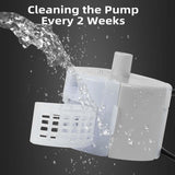 Ultra-Quiet Replacement Pump for Stainless Steel Cat Water Fountains - SMA-800 Motor - Safe and Easy to Clean with Low Voltage DC 5V and USB Cable (Side Suction Pump)