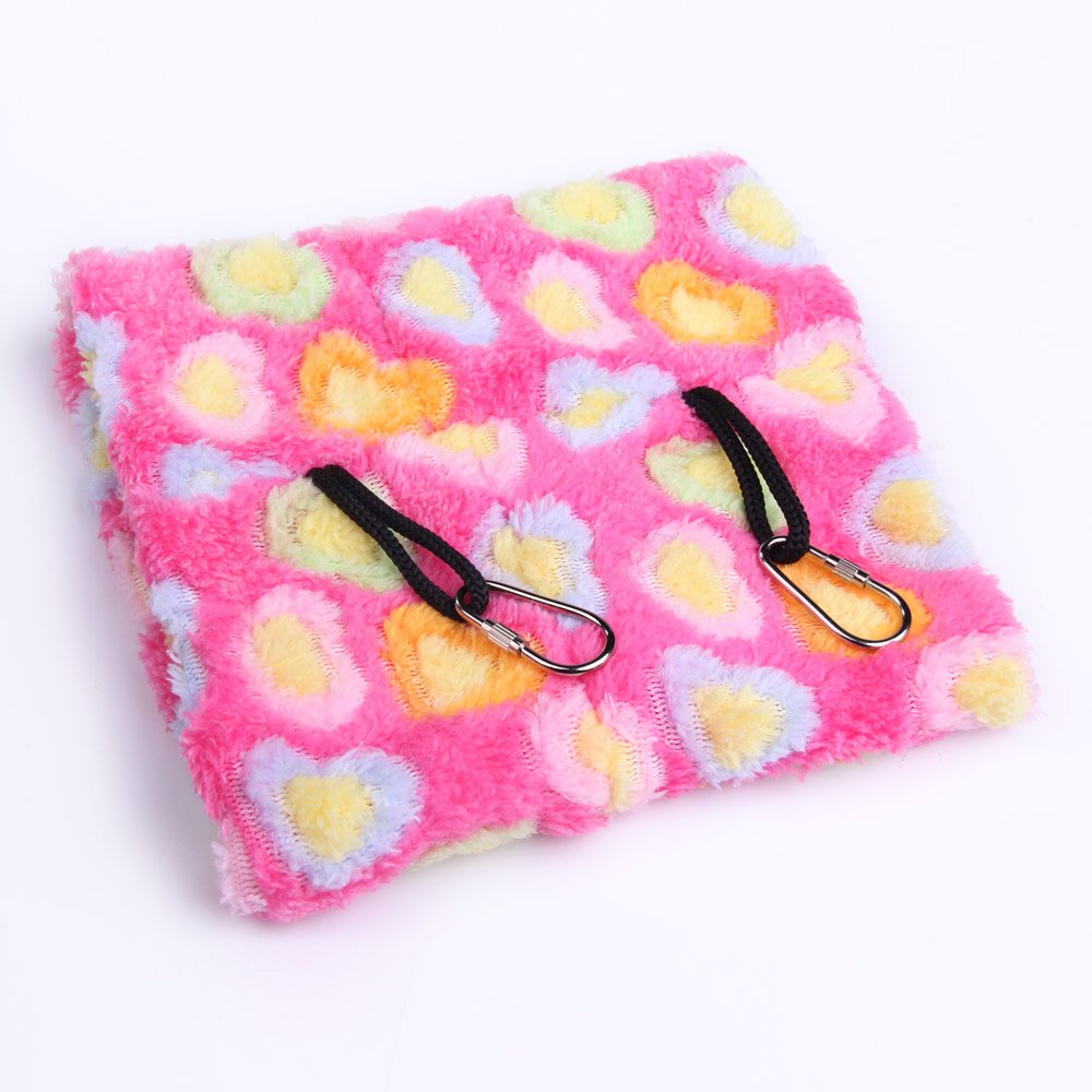 Vktech® Plush Snuggle Bird Hammock Hanging Snuggle Cave Happy Hut Bird Parrot Hideaway Size M (23.5 * 22cm) (Pink)