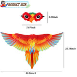 IROLEHOME Bird-Costume-Parrot-Wings for Kids with Bird Headbands, Boys Girls Eagle Dress-up Cape Halloween Party Favors Gifts