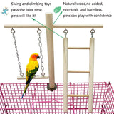 PINVNBY Bird Playground, Wood Parrot Play Gym Stand Perch Bird Cage Accessories for Small and Medium Parakeet Cockatiel Conure Love Birds Finch