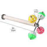 Teniinet Stand Perch Toy with Rotating Balls for Birds, Parakeets, Budgies, Cockatiels, Parrots, Budgerigars, Conures, Parrotlets, Ringnecks, Lovebirds (1Pcs)
