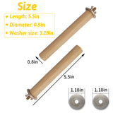 Hamiledyi Bird Perch for Cage Parakeet Stand Bird Cage Accessories Natural Wood Perch 5 Piece Set for Birds Platform Stick Playground for Small and Medium Sized Birds Cockatiel Parrot Conure