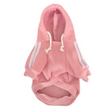 Izefia Dog Hoodie - Pink Cotton Fleece Sweater for Small Dog & Puppy - Winter Warmth - XS