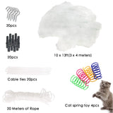 Cat Balcony Net Cat Netting Balcony Rail Net Cat PET Balcony Anti Fall Netting Cat Fence Nets Transparent Nylon Pet Mesh Fence Anti Fall Netting for Balcony Window Stairs (10 * 13ft, White)