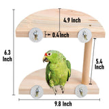 Hamiledyi Birds Perch 2 Level Natural Hamster Standing Platform - Squirrel Gerbil Dwarf Wooden Chinchilla Cage Accessories - Small Animal and Parrots Activity Playground