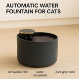 Generic Cat Water Fountain, 3L/100oz Automatic Pet Water Dispenser with Ultra Quiet Pump Activated Water Bowl for Multiple Pets Cats Dogs Drinking, Black