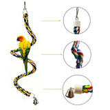 TogyGooty Bird Rope Perch & Birds Swing Set - Bird cage Accessories, Rope perches for Conures, Parrots,Cockatiel,Lovebird,Budgerigar,Parakeet perches for cage,Birds perches
