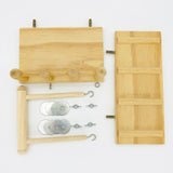 Parrot Climbing Ladder, Bird Wooden Playground with Climbing Ladder Stand, Parrot Play Stand, Bird Swing for Green Cheeks, Small Lovebirds, Goldens, Hamsters, Bird Cage Chew Toy Set