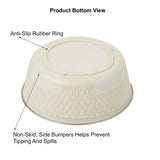 PetRageous 16009 Kona Stainless Steel Non-Slip Dishwasher-Safe Dog Bowl 1.75-Cup 5.5-Inch Diameter 1.75-Inch Tall for Small and Medium Dogs and Cats 14-Ounce, White