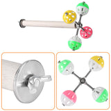Teniinet Stand Perch Toy with Rotating Balls for Birds, Parakeets, Budgies, Cockatiels, Parrots, Budgerigars, Conures, Parrotlets, Ringnecks, Lovebirds (1Pcs)