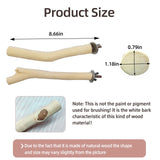 Hamiledyi Wood Bird Perch Stand Parrot Stand Branch Natural Wood Stick Paw Grinding Cage Accessories for Small Birds Parrots Parakeets Cockatiels Conures Lovebirds(2 Pcs)