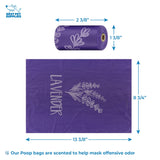 Best Pet Supplies Dog Poop Bag Holder Leash Attachment with 30 Bags, Reusable Dispenser for Travel, Walking, Park, and Outdoor Use, Durable with Clip-On - Purple, Pack of 2