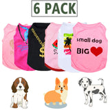 DERUILA Dog Clothes for Small Medium Puppy Girl Summer Shirt Costume for Chihuahua Yorkie Female Pet Outfits Sweatshirt Cat Clothing Pink Vest Apparel Accessories Ropa De Perros Pequeños Camisas para
