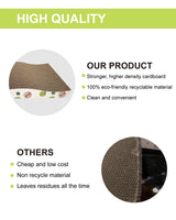 TIMHAKA Cat Scratching Board, Corrugate Cat Scratcher for Indoor Cats with Catnip, Cat Scratch Pad with Premium Scratch Textures Design, Cardboard Cat Scratcher with Double-Sided Usability (Pack of 2)