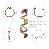 TogyGooty Bird Rope Perch & Birds Swing Set - Bird cage Accessories, Rope perches for Conures, Parrots,Cockatiel,Lovebird,Budgerigar,Parakeet perches for cage,Birds perches