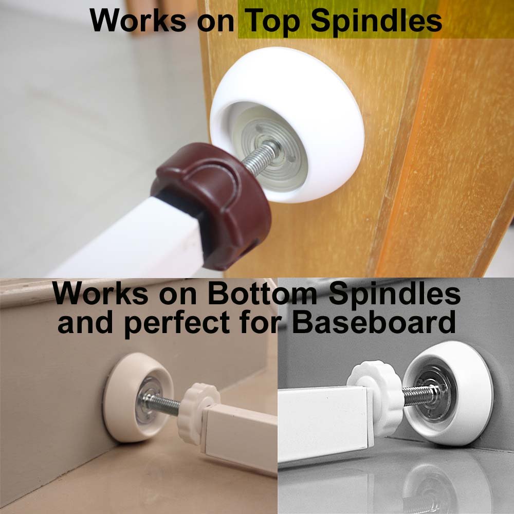 Vmaisi Baby Gate Wall Protector - Protect Walls from Pressure Mounted Pet Dog Gates, 4 Pack White