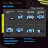 MEHONGCAN Portable Pet Playpen,Foldable Dog Playpen for Dogs and Cats,Rabbits,Pet Exercise Pet Tents Indoor Outdoor Use (S(28.7" x 28.7" x 16"), Blue)