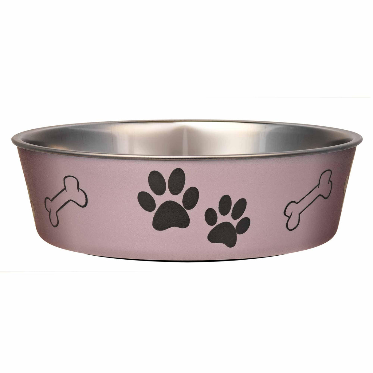 Loving Pets Bella Dog Bowls- Stainless Steel Dog & Cat Bowls - Spill Proof Dog Food Bowl, Cat Bowl, Puppy Essentials & Pet Supplies Great for Home & Travel (X-Large 65-100lbs, Grape)