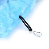 Winter Warm Bird Nest House Shed Hut Hanging Hammock Finch Cage Plush Fluffy Birds Hut Hideaway for Hamster Parrot Macaw Budgies Eclectus Parakeet Cockatiels Cockatoo Lovebird (M, Blue)