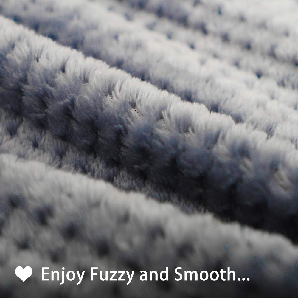 furrybaby Dog Blankets for Small Dogs & Cats for Couch, Reversible Flannel Blankets for Pets 24x32 Inch,Cat Blankets for Indoor Cats Washable (Blue)