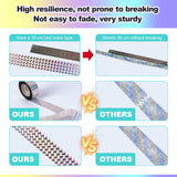 Bird Scare Tape Ribbon(524FT) - Reflective Tape for Birds - Keep Birds Away Outdoor - Scare Tape for Bird Control - Double Side Ribbon, Scare Geese, Pigeon, Duck, Woodpecke - Yard Decoration