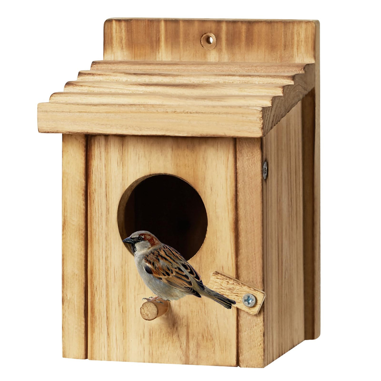 CLACKIBUKVYZ Small Bird House for Hummingbirds,Bird Houses for Outside,Humming Bird Houses for Outside,Outdoor Bird Box,Birdhouse,Bluebird House,Wooden Birdhouse with perches